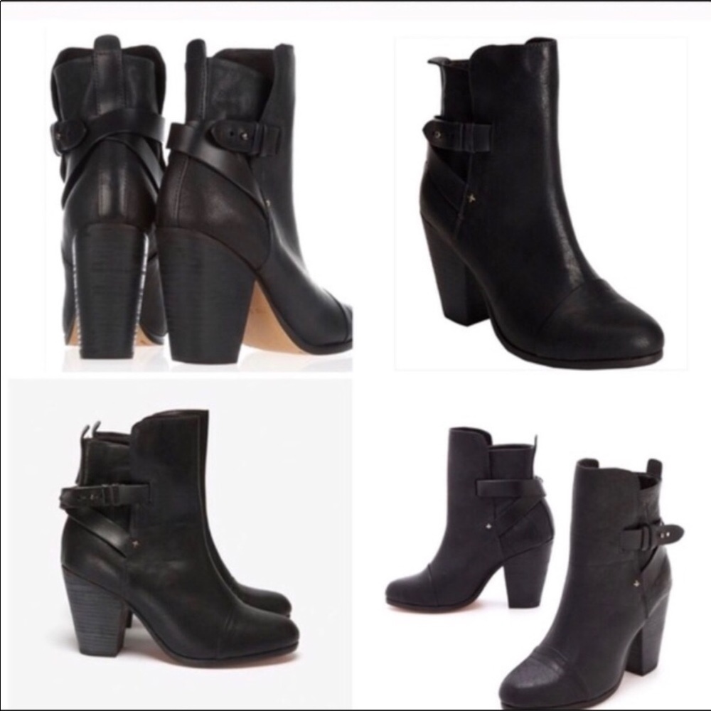 Rag & Bone Kinsey black leather boot